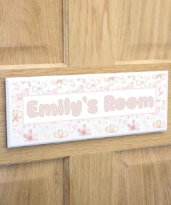 Personalised Bows Bedroom Door Sign | Plaque