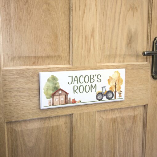 Personalised Farm Bedroom Door Sign | Plaque - Image 2