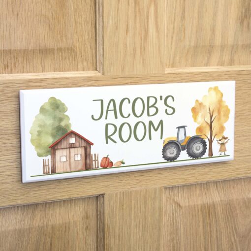 Personalised Farm Bedroom Door Sign | Plaque