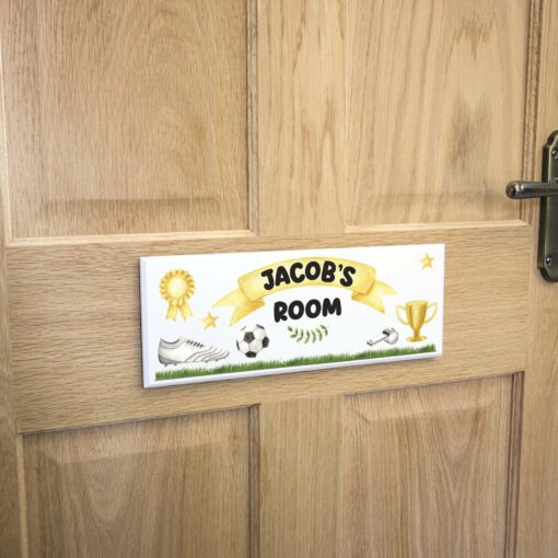 Personalised Football Bedroom Door Sign | Plaque - Image 2