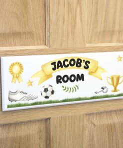 Personalised Football Bedroom Door Sign | Plaque