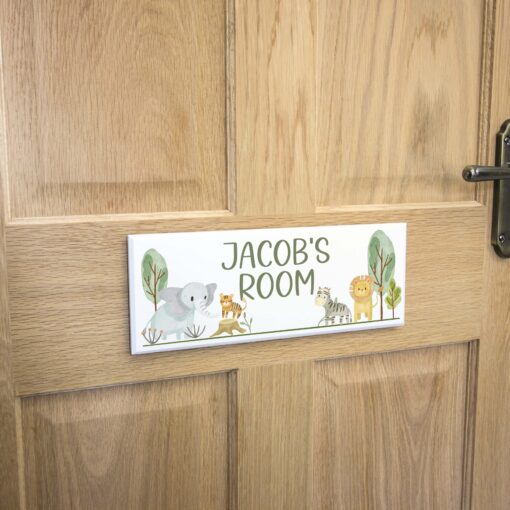 Personalised Jungle Bedroom Door Sign | Plaque - Image 2