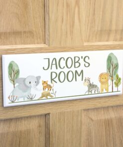 Personalised Jungle Bedroom Door Sign | Plaque
