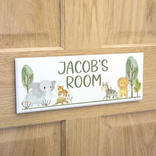 Personalised Jungle Bedroom Door Sign | Plaque