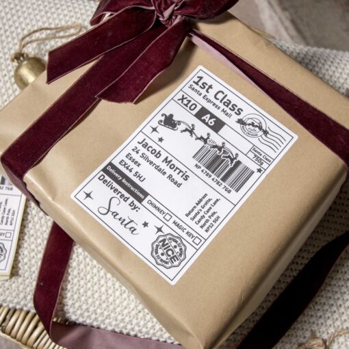 Personalised Santa Mail Shipping Labels Pack of 10 - Magical Christmas Postage Label for Christmas Gifts - Image 4