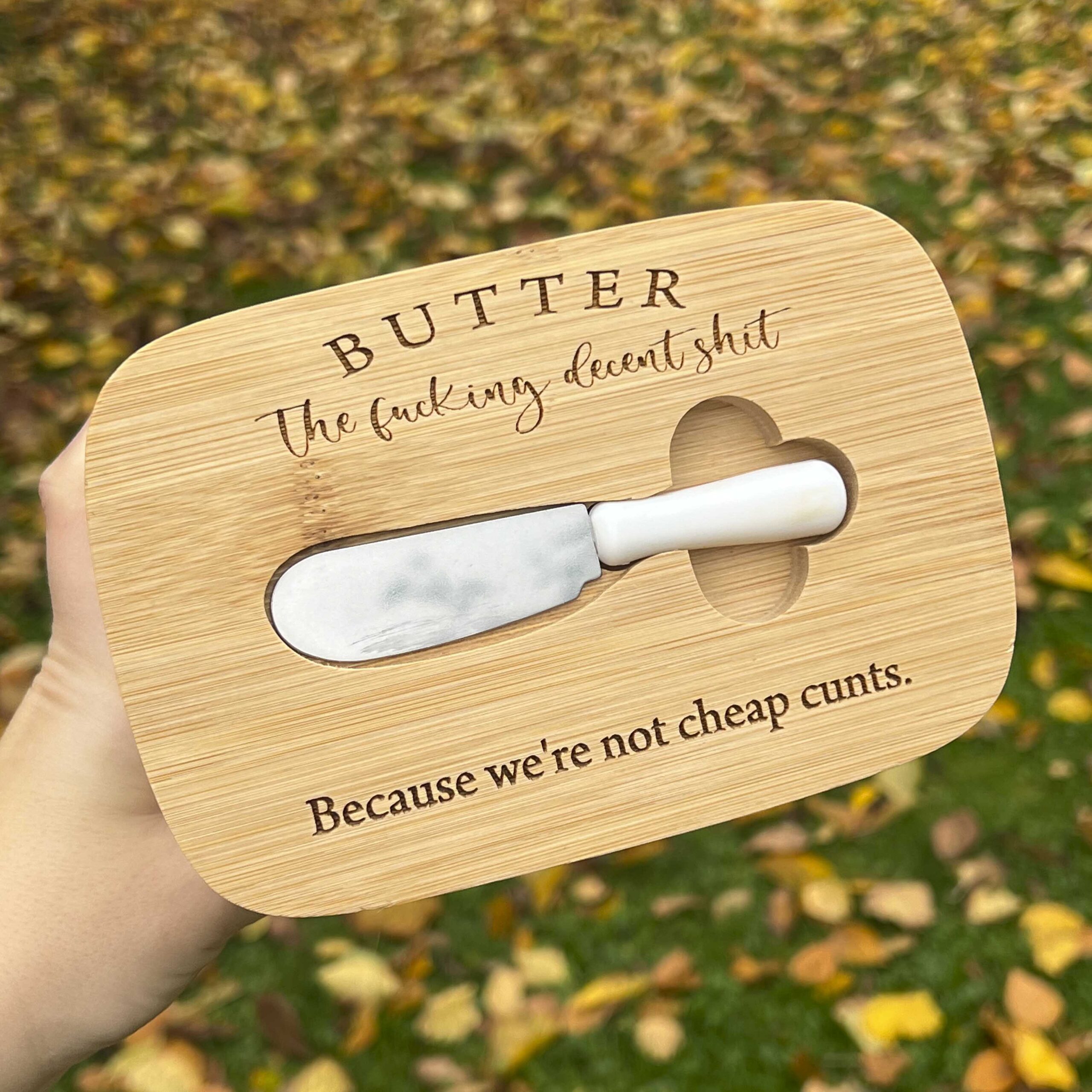 Personalised Adult Humour Butter Dish and Spatula Set - Image 2