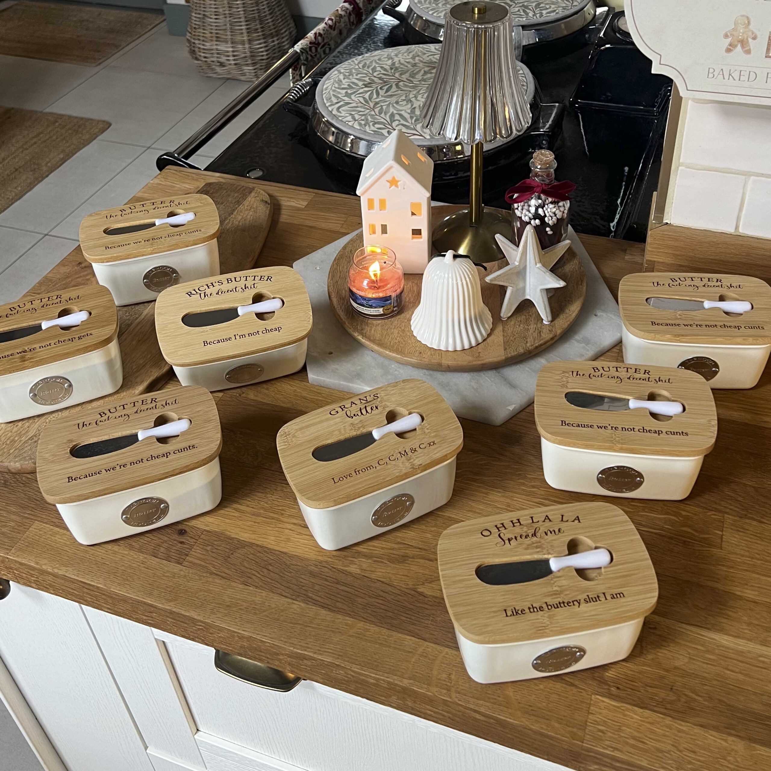 Personalised Adult Humour Butter Dish and Spatula Set - Image 5