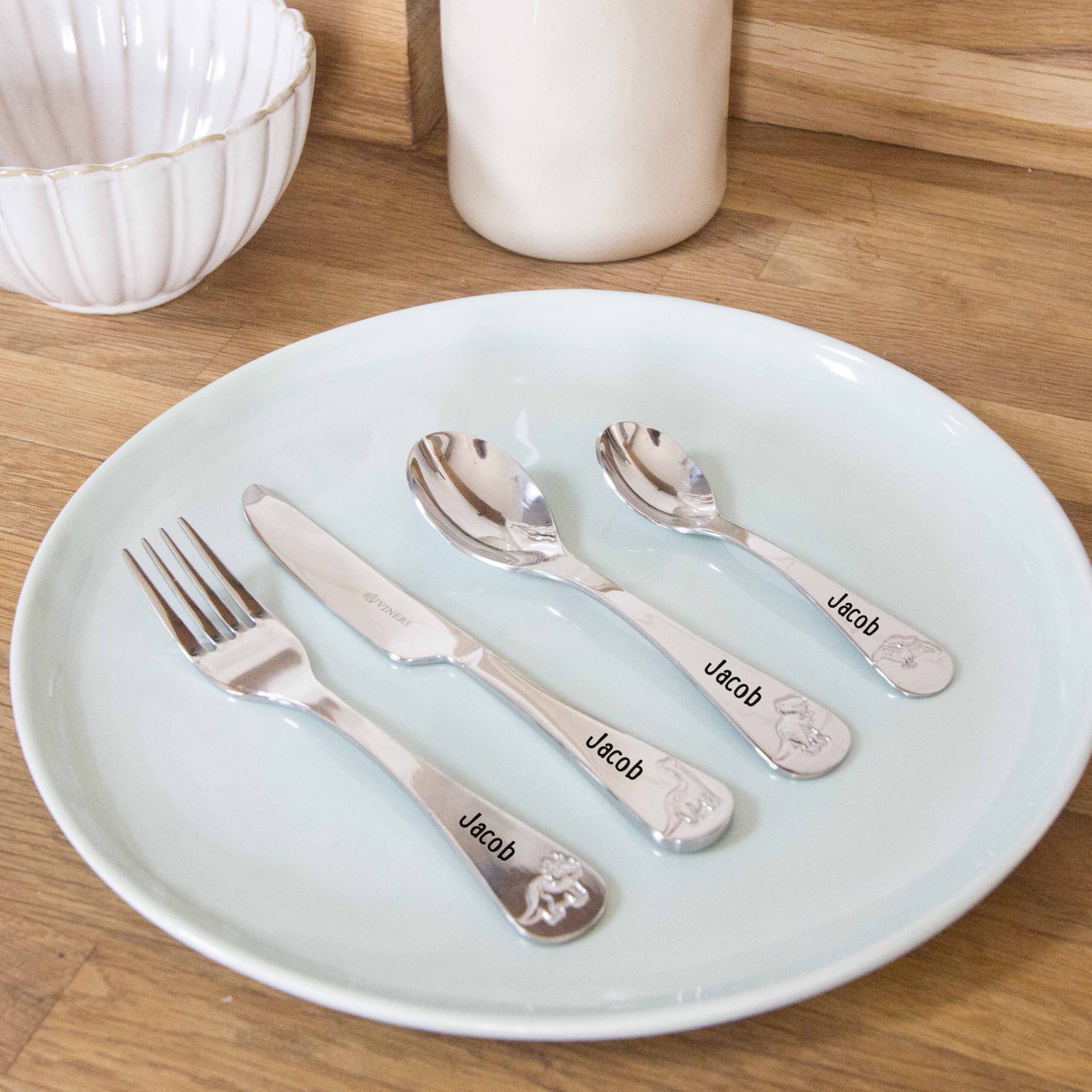 Personalised Children Cutlery Set - Roarsome Dinosaur - Image 2