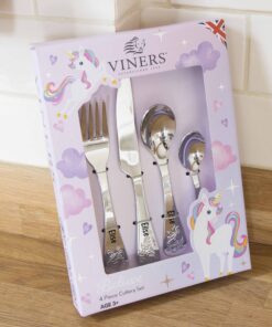 Personalised Children Cutlery Set  - Believe Unicorn