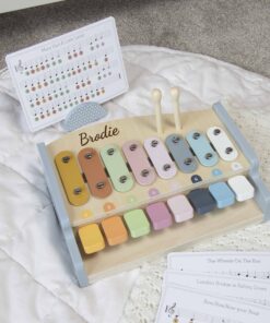 Personalised Xylo Piano - 2-in-1 Wooden Xylophone & Baby Piano