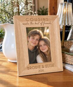 Personalised Cousins Solid Oak Photo Frame
