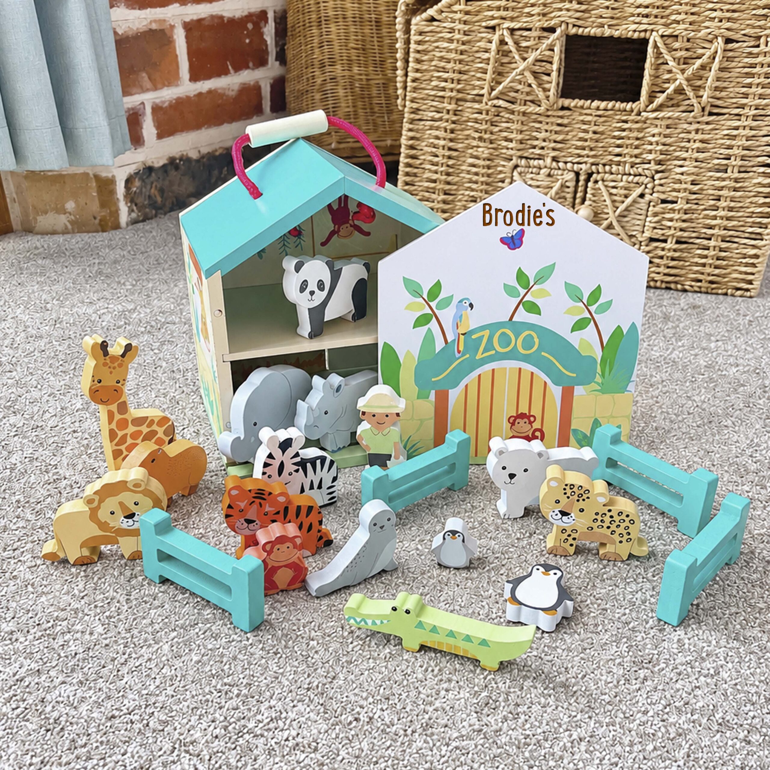 Personalised Orange Tree Zoo Play Set