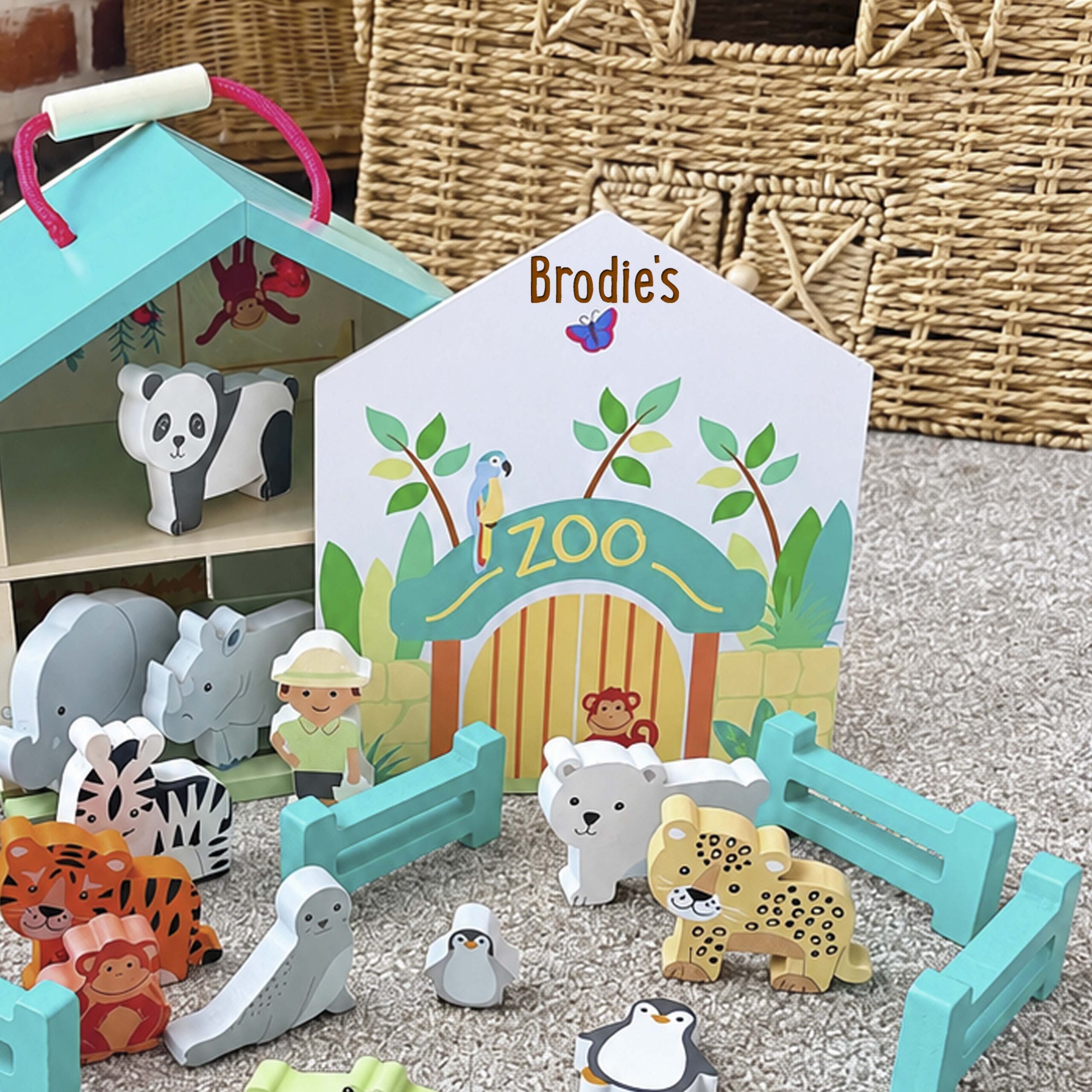 Personalised Orange Tree Zoo Play Set - Image 2