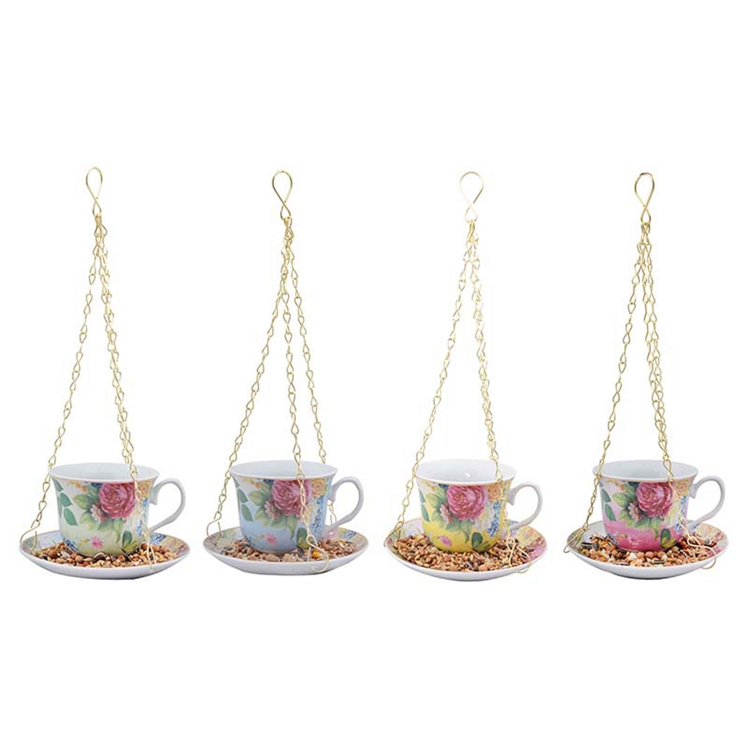 Personalised Floral Tea Cup Bird Feeder - Image 5